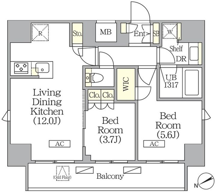 GEO ENT町屋の間取り