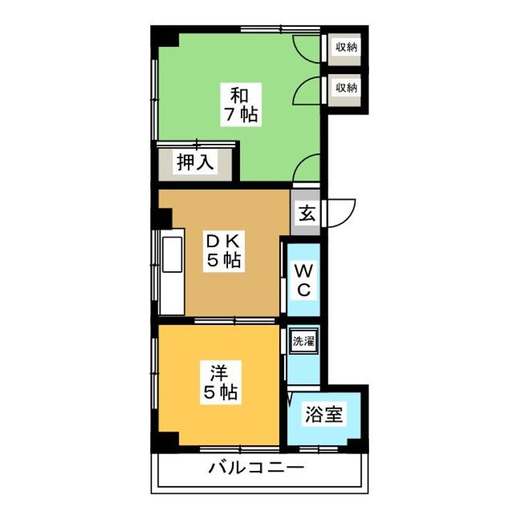 池之端コーポIIの間取り