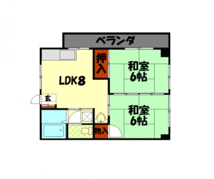 広島県広島市安佐南区古市4(マンション)の賃貸物件の間取り