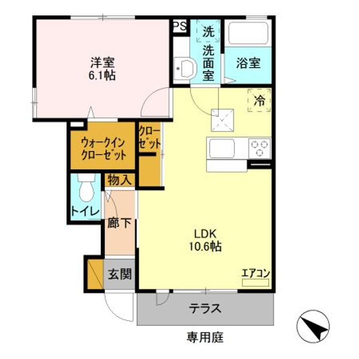 栃木県栃木市大平町富田(アパート)の賃貸物件の間取り