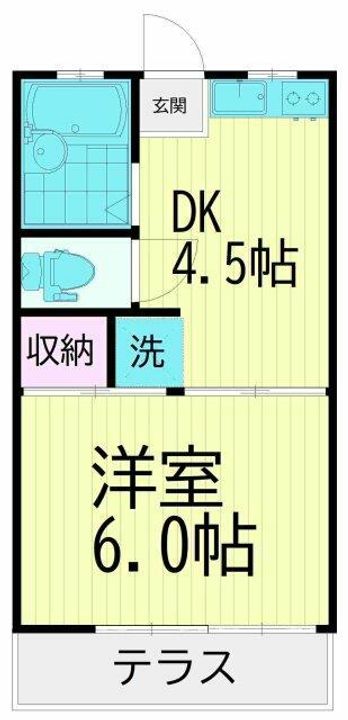 東京都品川区大井7(アパート)の賃貸物件の間取り