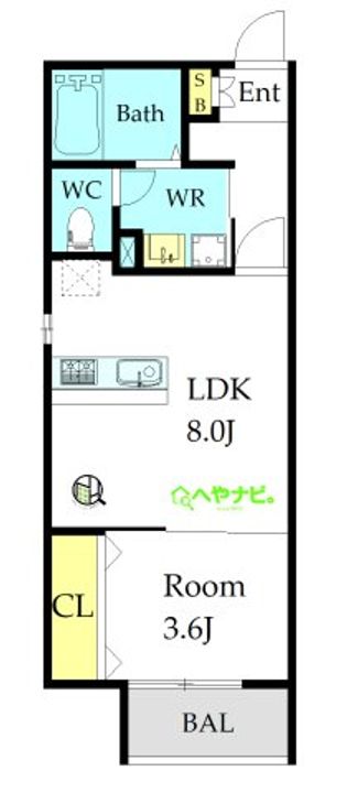 愛知県名古屋市南区道徳新町9(アパート)の賃貸物件の間取り