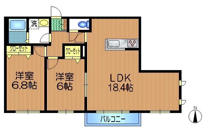 オークヒルN棟の間取り