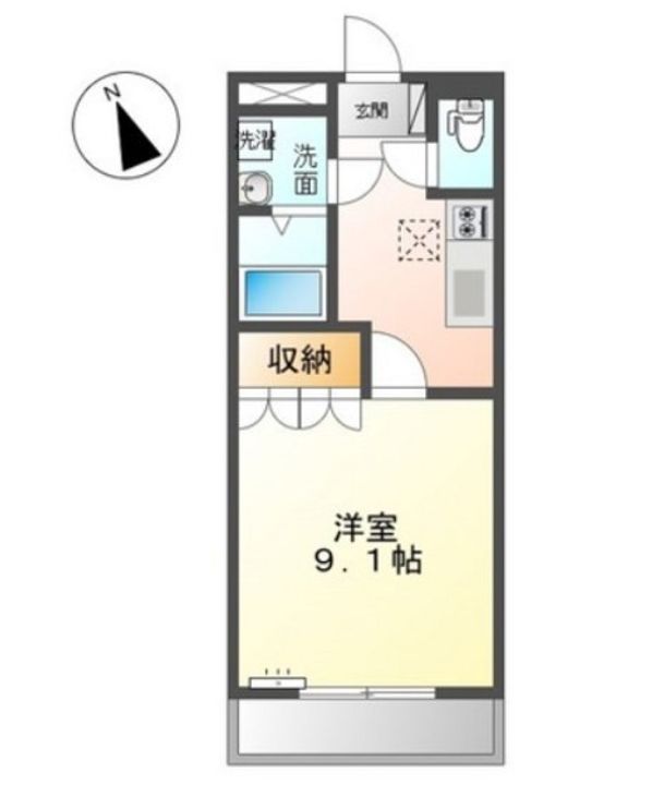 岡山県岡山市南区千鳥町(アパート)の賃貸物件の間取り