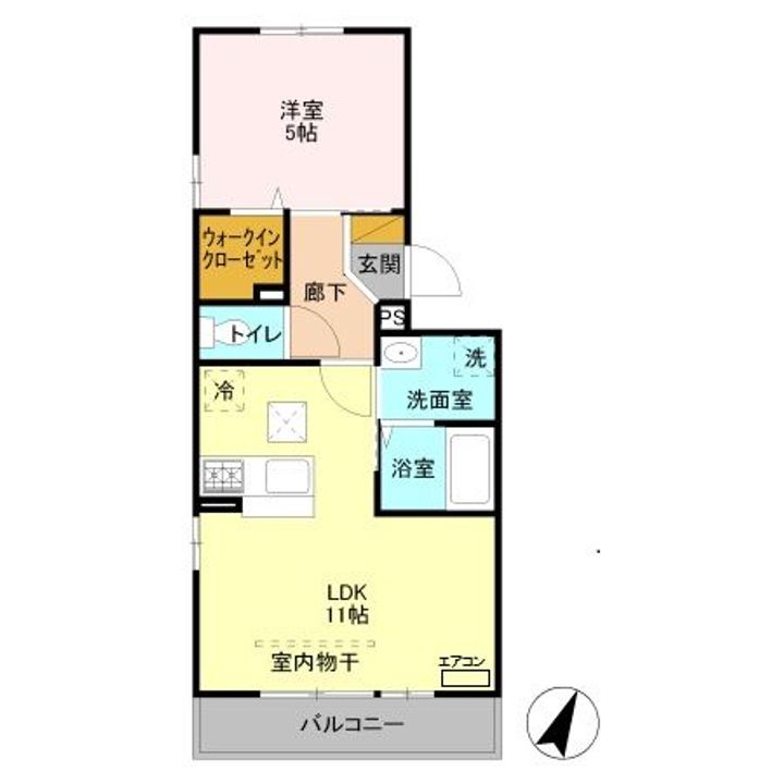 埼玉県草加市弁天1(アパート)の賃貸物件の間取り
