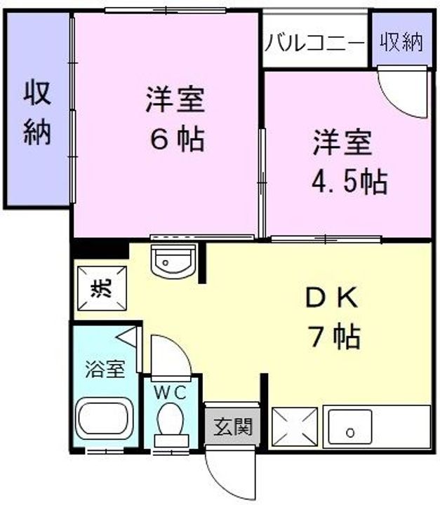 和歌山県和歌山市上野(マンション)の賃貸物件の間取り