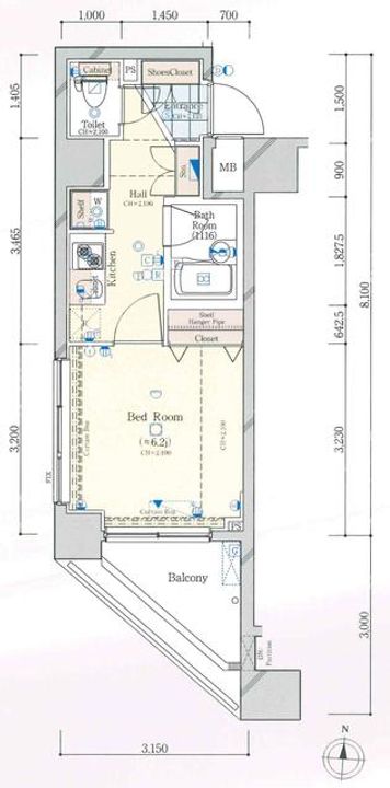 コンシェリアR錦糸町の間取り