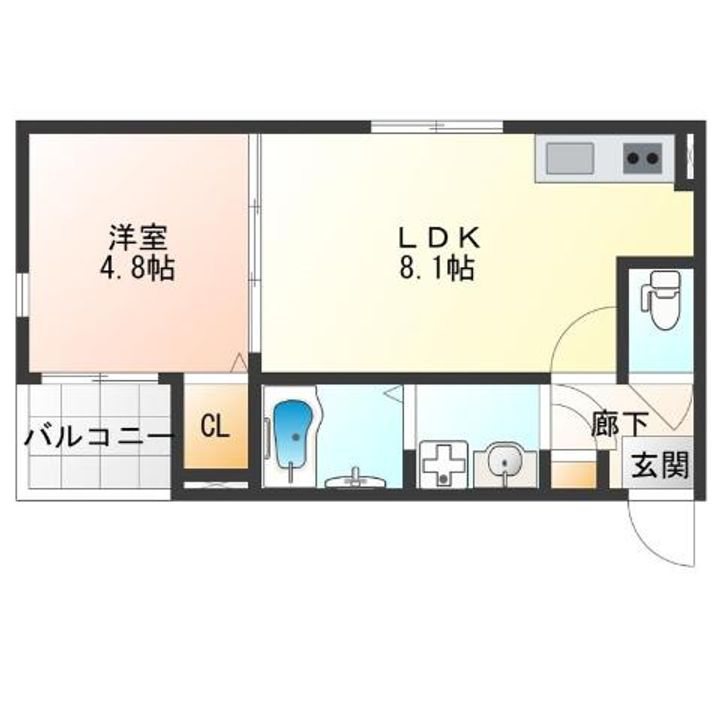 レーベンハイム西加賀谷の間取り