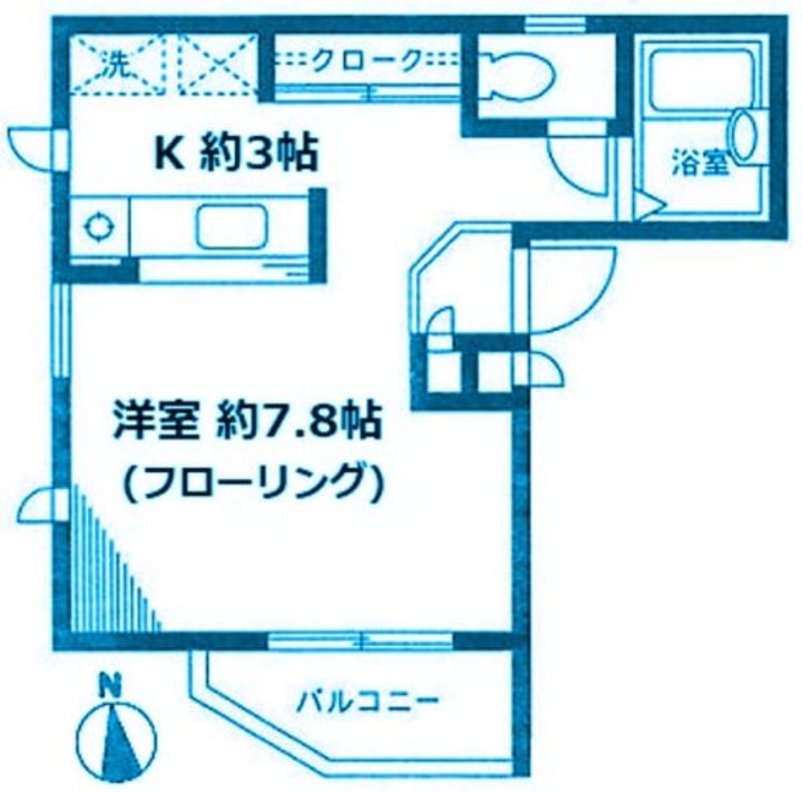 神奈川県川崎市高津区久地3(アパート)の賃貸物件の間取り