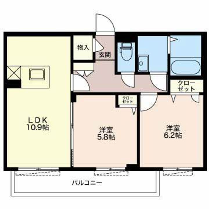 新潟県上越市大字飯(マンション)の賃貸物件の間取り