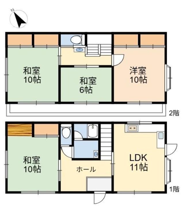 東京都稲城市東長沼(一戸建)の賃貸物件の間取り