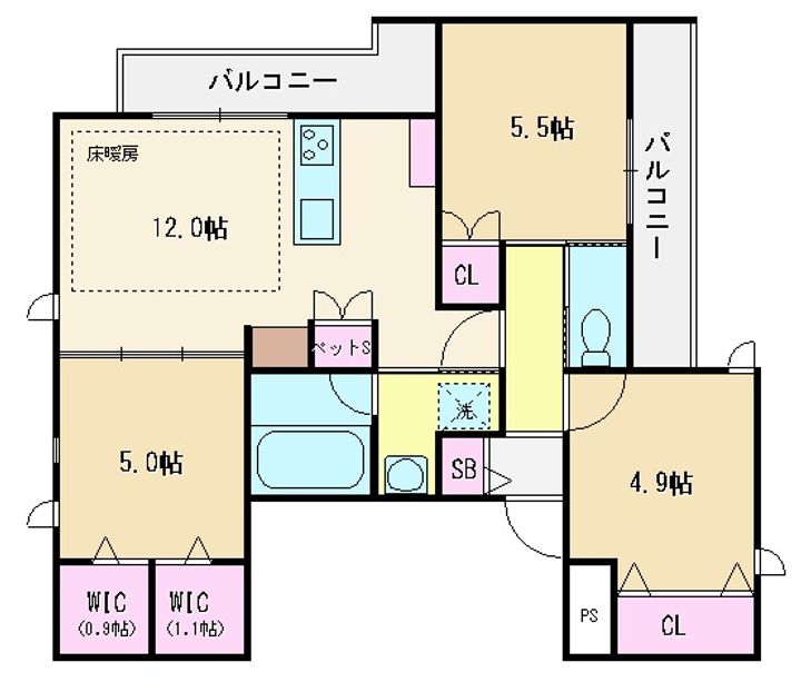 sweet rootsくすのき台(スウィートルーツクスノキダイ)の間取り
