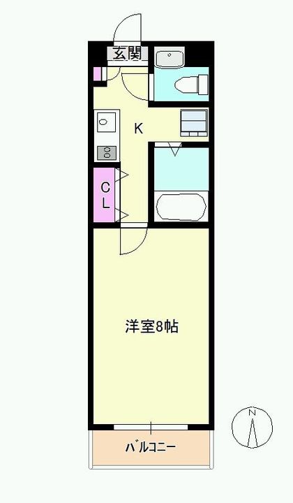 東京都八王子市平岡町(マンション)の賃貸物件の間取り