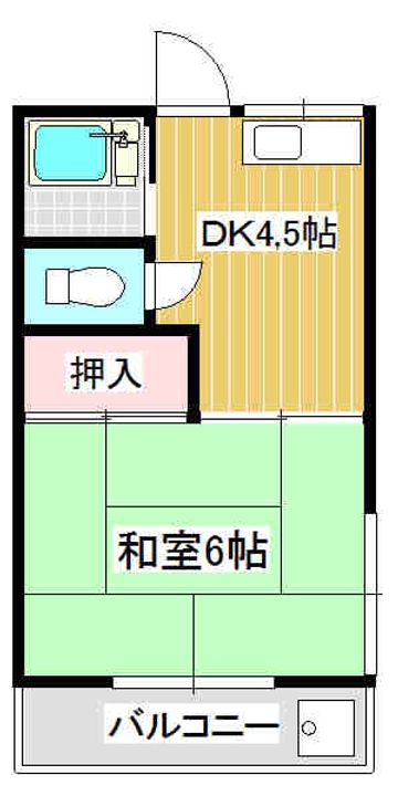 第五北岡ハイツの間取り