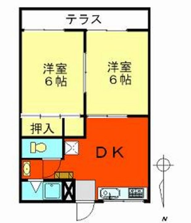 スカイハイツAの間取り