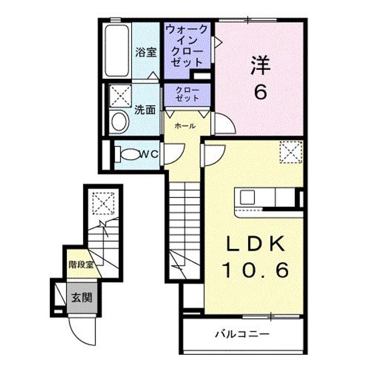 埼玉県比企郡嵐山町大字菅谷(アパート)の賃貸物件の間取り