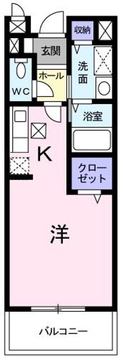 埼玉県鶴ヶ島市大字脚折(アパート)の賃貸物件の間取り