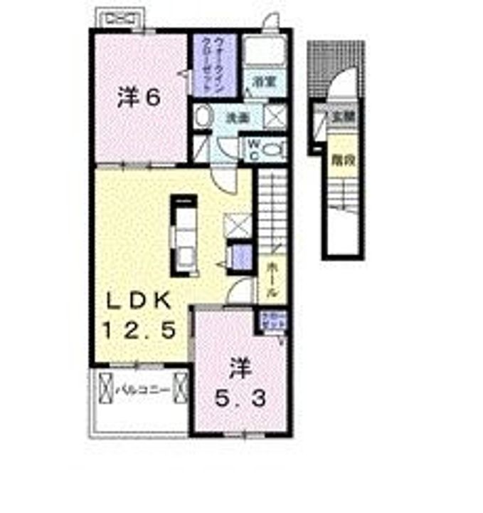 アグレアブル Bの間取り