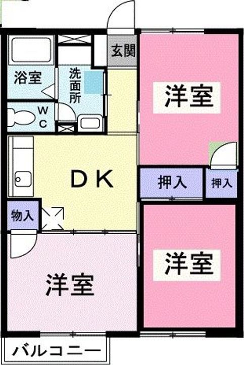 埼玉県大里郡寄居町大字鉢形(アパート)の賃貸物件の間取り