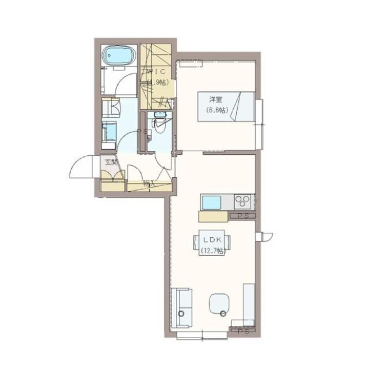 福島県郡山市栄町(マンション)の賃貸物件の間取り