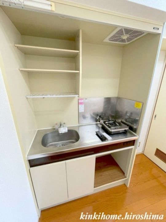 広島県広島市西区天満町(マンション)の賃貸物件のキッチン