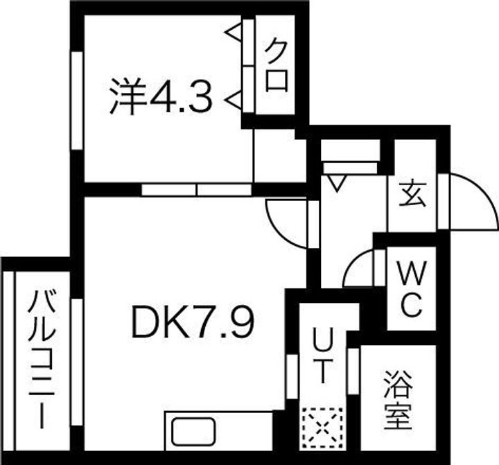 北海道札幌市西区二十四軒三条5(マンション)の賃貸物件の間取り