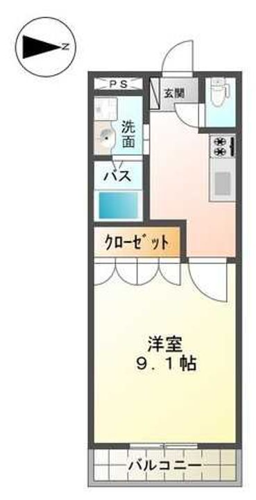 神奈川県平塚市東八幡1(マンション)の賃貸物件の間取り