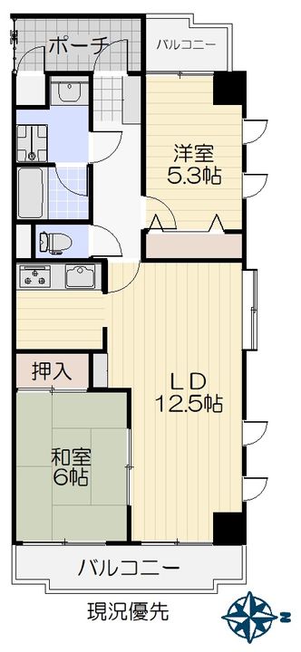 宮城県仙台市泉区泉中央2(マンション)の賃貸物件の間取り