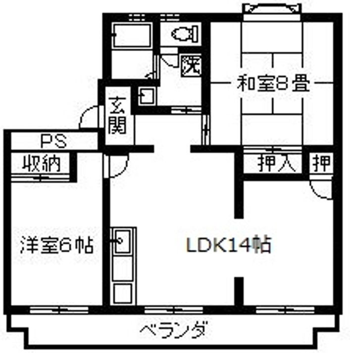 コスモハイツ英の間取り