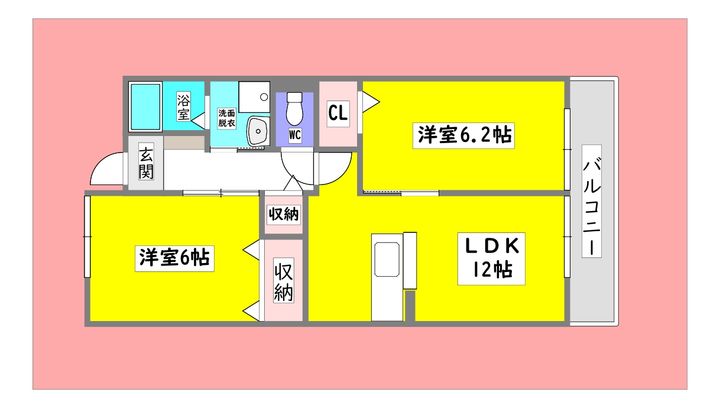 広島県東広島市黒瀬町南方(マンション)の賃貸物件の間取り