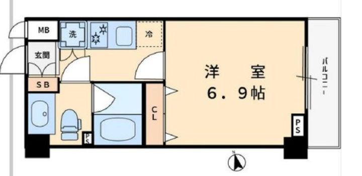 東京都台東区浅草橋1(マンション)の賃貸物件の間取り