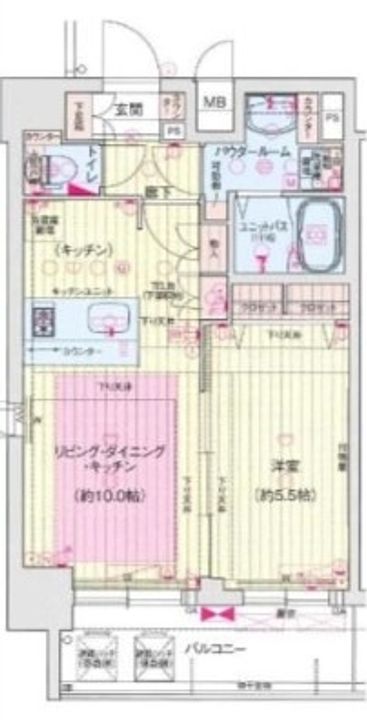 兵庫県神戸市兵庫区中道通3(マンション)の賃貸物件の間取り