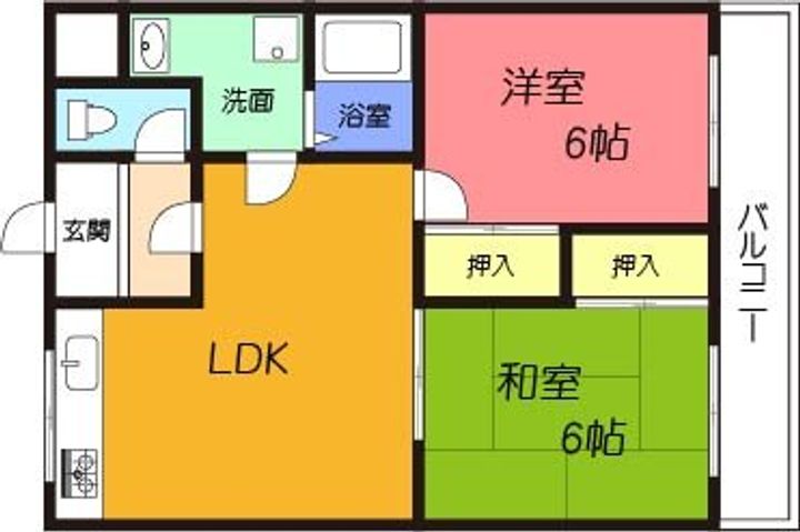 大阪府高槻市宮田町2(マンション)の賃貸物件の間取り
