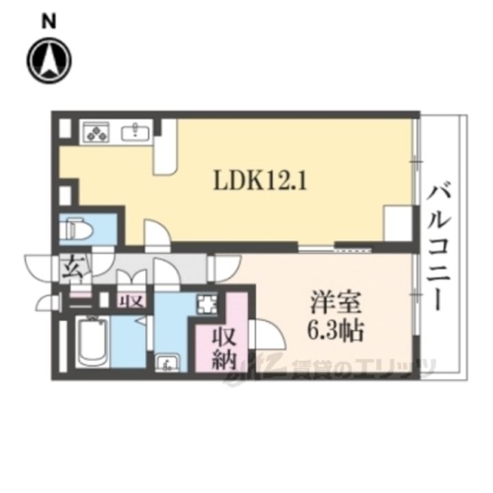 レオパレスエクセル耳成の間取り