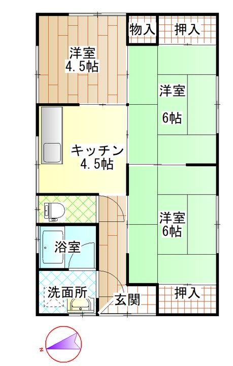 山梨県甲府市池田3(一戸建)の賃貸物件の間取り