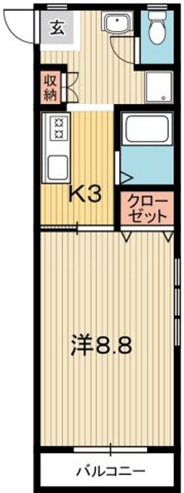 高知県高知市薊野西町3(マンション)の賃貸物件の間取り