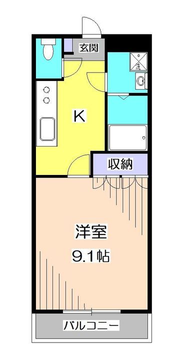 埼玉県所沢市東狭山ケ丘1(マンション)の賃貸物件の間取り