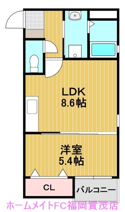 福岡県福岡市早良区野芥4(アパート)の賃貸物件の間取り