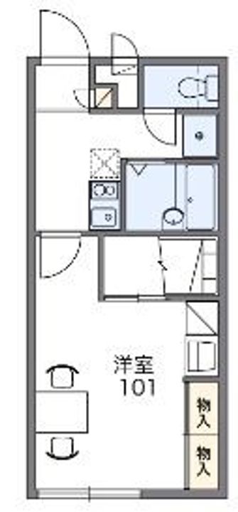 沖縄県中頭郡北谷町字上勢頭(アパート)の賃貸物件の間取り