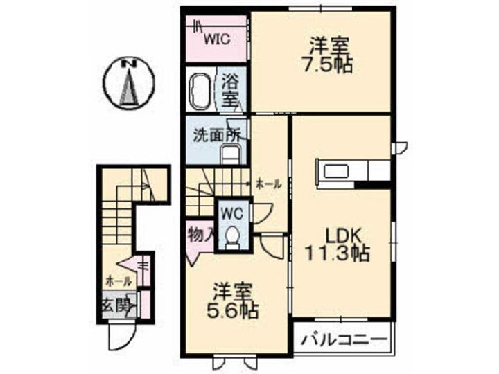 シャーメゾン モモの間取り