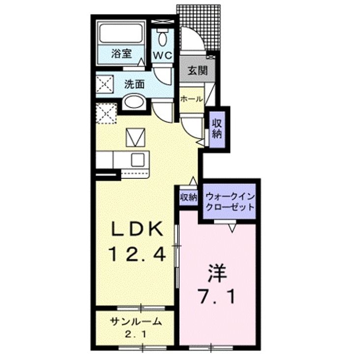 滋賀県甲賀市甲南町寺庄(アパート)の賃貸物件の間取り