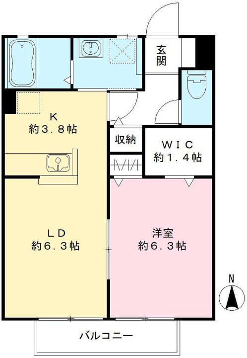 パークサイドサカモト Aの間取り
