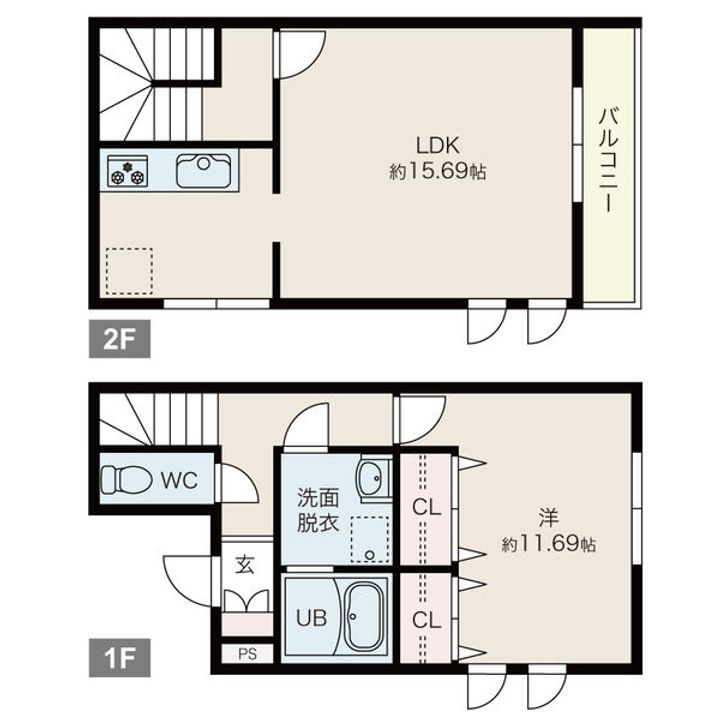 三重県四日市市曙町(一戸建)の賃貸物件の間取り