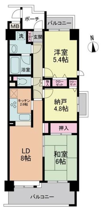 コートプラザ調布の間取り