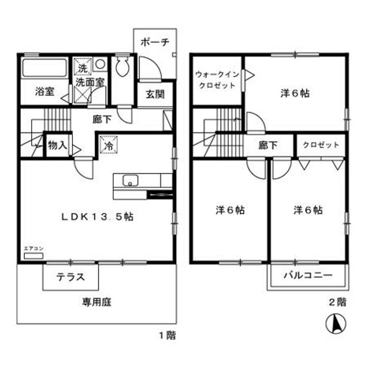 青森県青森市西大野1(一戸建)の賃貸物件の間取り