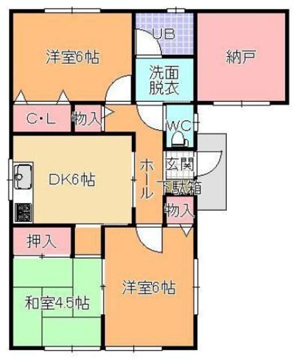 島根県出雲市白枝町(一戸建)の賃貸物件の間取り