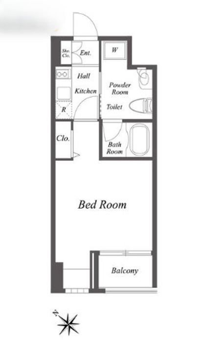 東京都中央区新川2(マンション)の賃貸物件の間取り