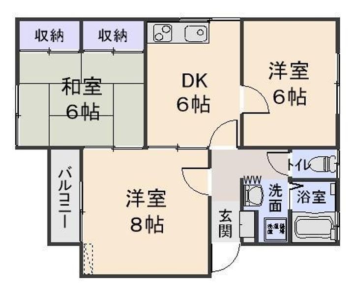 パークサイド野沢 Bの間取り