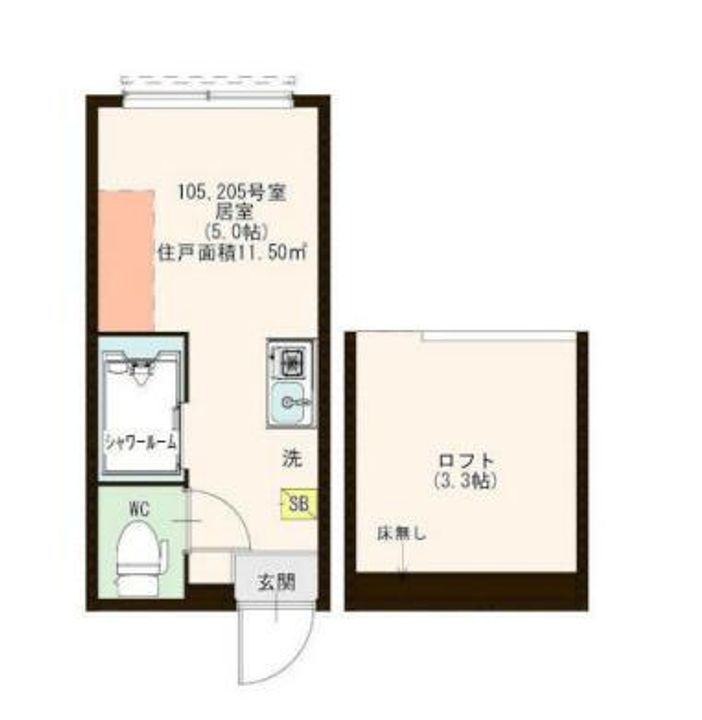 東京都葛飾区西新小岩4(アパート)の賃貸物件の間取り