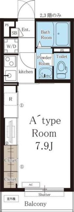 兵庫県神戸市灘区赤坂通7(アパート)の賃貸物件の間取り